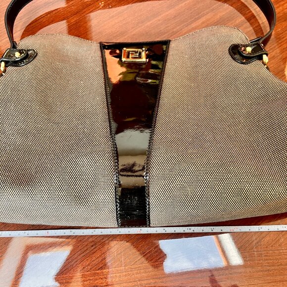 Fendi Black and Gray Shoulder Bag - Picture 8 of 15